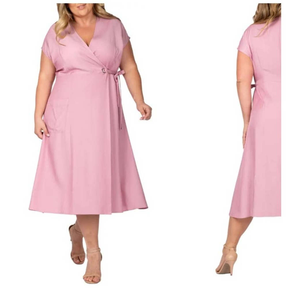 Standards & Practices Mauve Wrap Dress Women's 2xl NWT